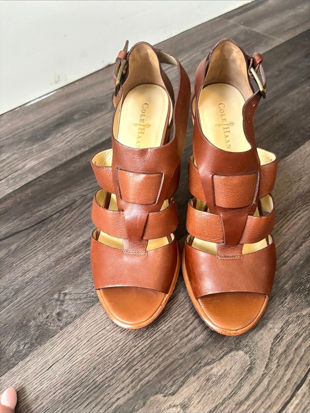 Cole Haan Dillon Heeled Strappy Sandal Brown